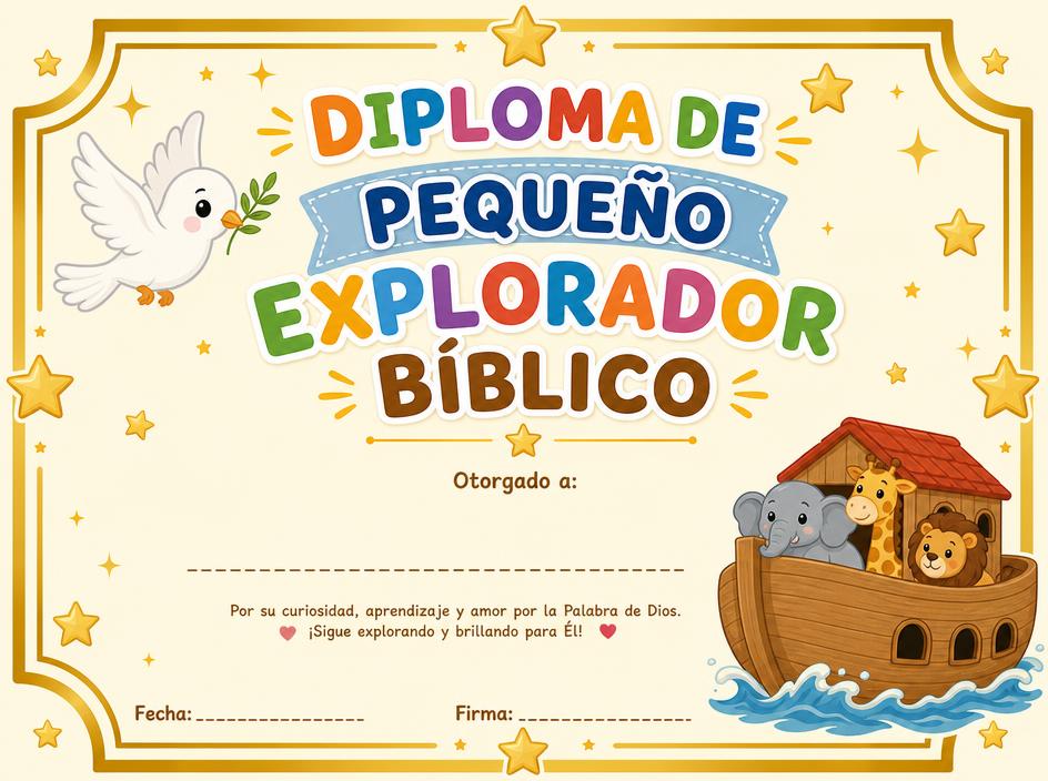 Diploma de Pequeño Explorador Bíblico