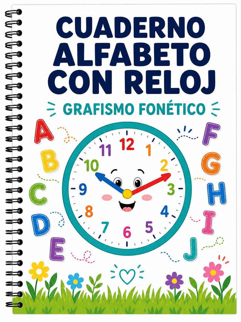 Portada del Cuaderno Alfabeto con Reloj